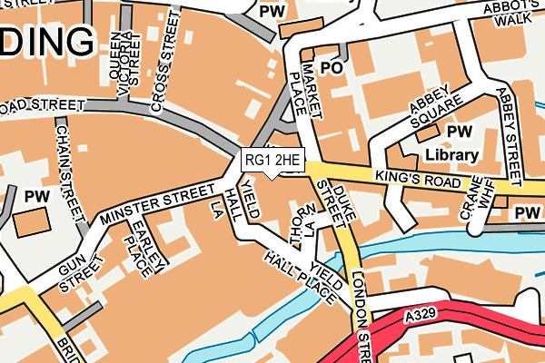 RG1 2HE map - OS OpenMap – Local (Ordnance Survey)