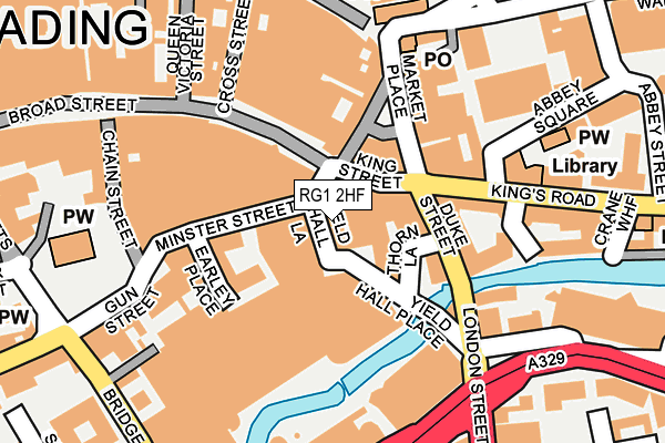 RG1 2HF map - OS OpenMap – Local (Ordnance Survey)