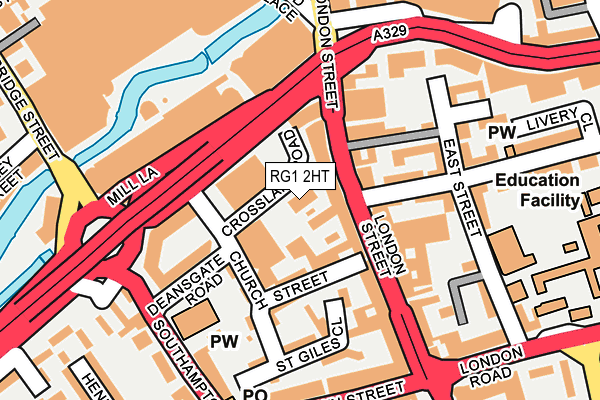 RG1 2HT map - OS OpenMap – Local (Ordnance Survey)