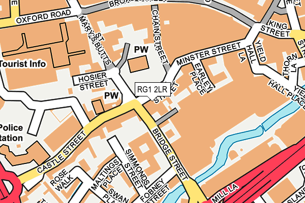 RG1 2LR map - OS OpenMap – Local (Ordnance Survey)