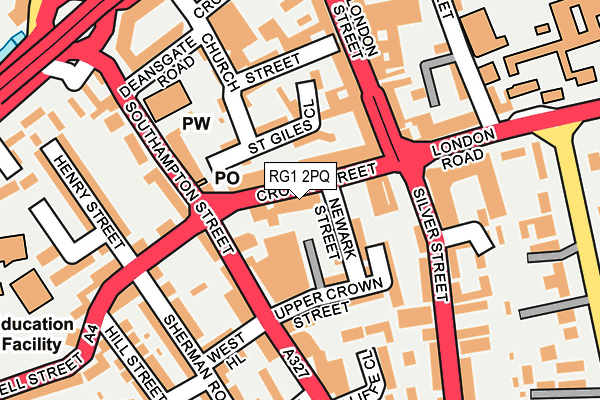 RG1 2PQ map - OS OpenMap – Local (Ordnance Survey)