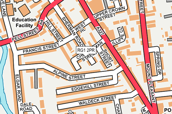 RG1 2PR map - OS OpenMap – Local (Ordnance Survey)