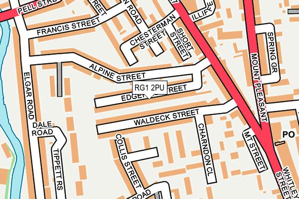 RG1 2PU map - OS OpenMap – Local (Ordnance Survey)