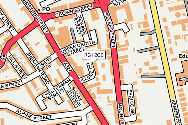 RG1 2QE map - OS OpenMap – Local (Ordnance Survey)