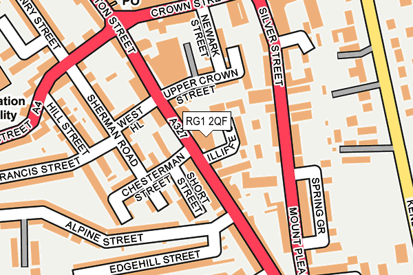 RG1 2QF map - OS OpenMap – Local (Ordnance Survey)
