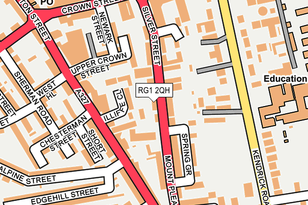 RG1 2QH map - OS OpenMap – Local (Ordnance Survey)