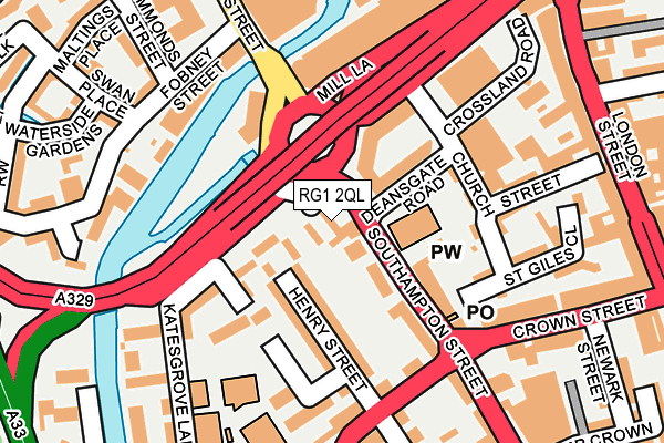 RG1 2QL map - OS OpenMap – Local (Ordnance Survey)