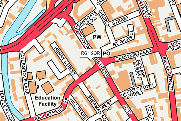 RG1 2QR map - OS OpenMap – Local (Ordnance Survey)