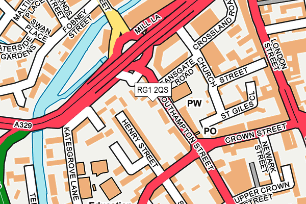 RG1 2QS map - OS OpenMap – Local (Ordnance Survey)