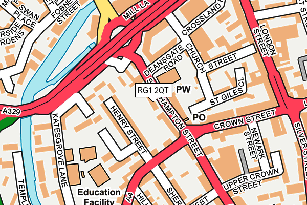 RG1 2QT map - OS OpenMap – Local (Ordnance Survey)
