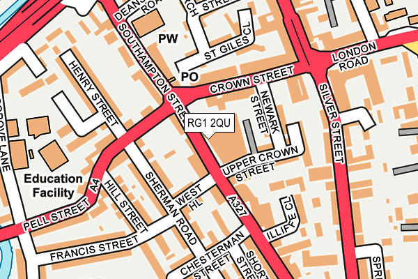 RG1 2QU map - OS OpenMap – Local (Ordnance Survey)