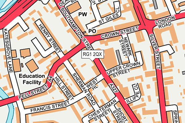 RG1 2QX map - OS OpenMap – Local (Ordnance Survey)