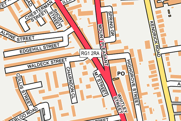 RG1 2RA map - OS OpenMap – Local (Ordnance Survey)