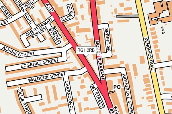 RG1 2RB map - OS OpenMap – Local (Ordnance Survey)