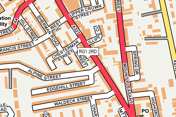RG1 2RD map - OS OpenMap – Local (Ordnance Survey)