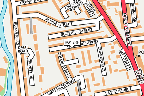 RG1 2RF map - OS OpenMap – Local (Ordnance Survey)