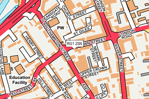 RG1 2SN map - OS OpenMap – Local (Ordnance Survey)