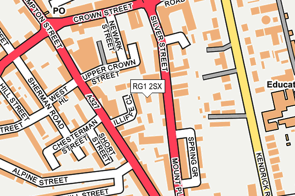 RG1 2SX map - OS OpenMap – Local (Ordnance Survey)