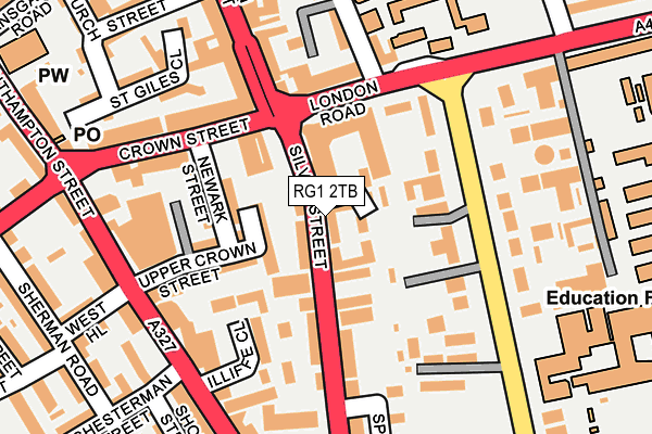 RG1 2TB map - OS OpenMap – Local (Ordnance Survey)
