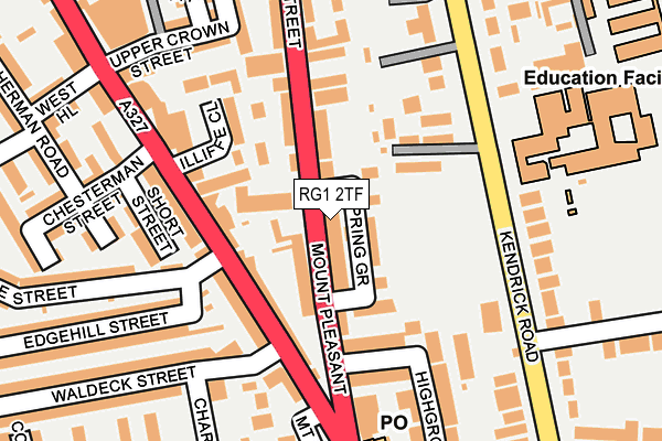 RG1 2TF map - OS OpenMap – Local (Ordnance Survey)