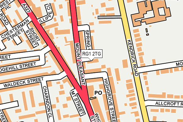 RG1 2TG map - OS OpenMap – Local (Ordnance Survey)