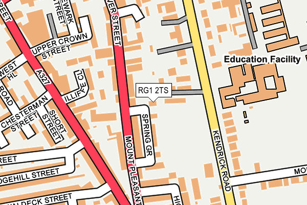 RG1 2TS map - OS OpenMap – Local (Ordnance Survey)