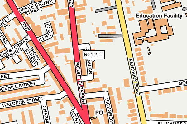 RG1 2TT map - OS OpenMap – Local (Ordnance Survey)