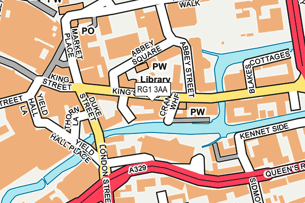 RG1 3AA map - OS OpenMap – Local (Ordnance Survey)