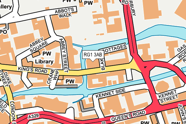 RG1 3AB map - OS OpenMap – Local (Ordnance Survey)