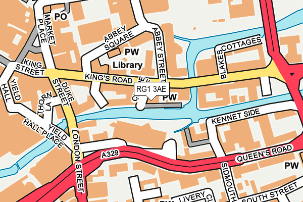 RG1 3AE map - OS OpenMap – Local (Ordnance Survey)
