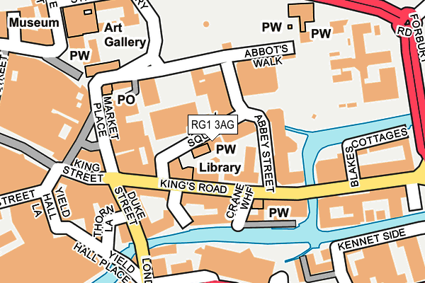 RG1 3AG map - OS OpenMap – Local (Ordnance Survey)