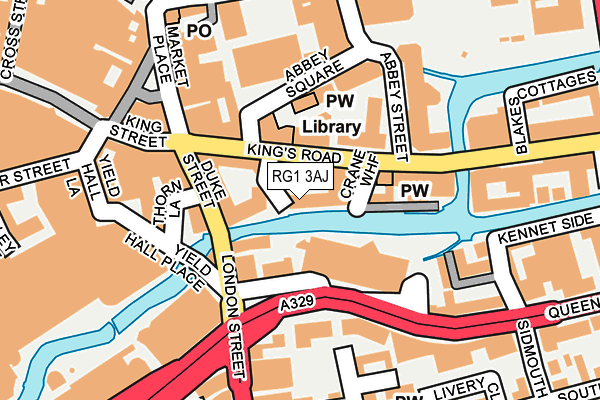 RG1 3AJ map - OS OpenMap – Local (Ordnance Survey)