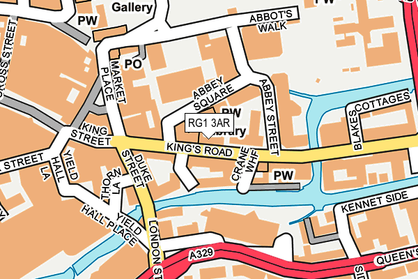 RG1 3AR map - OS OpenMap – Local (Ordnance Survey)