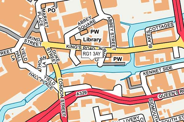 RG1 3AY map - OS OpenMap – Local (Ordnance Survey)