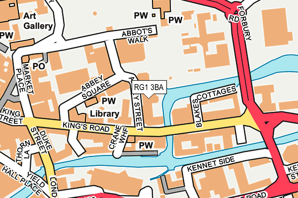 RG1 3BA map - OS OpenMap – Local (Ordnance Survey)