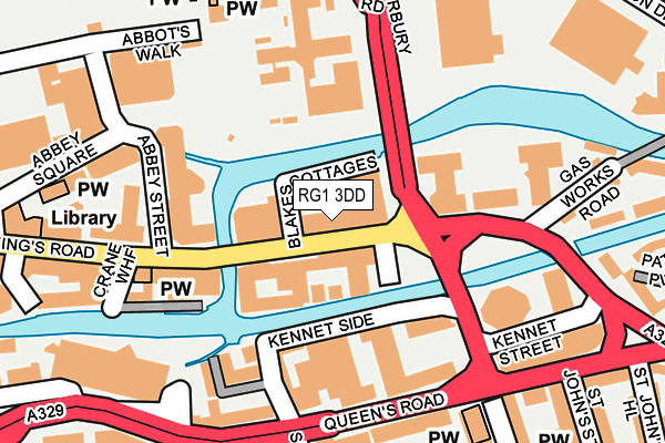 RG1 3DD map - OS OpenMap – Local (Ordnance Survey)