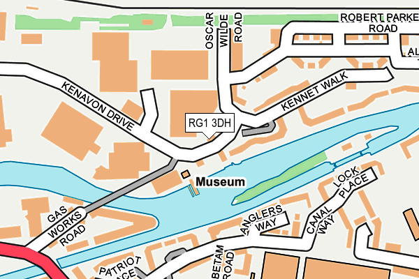 RG1 3DH map - OS OpenMap – Local (Ordnance Survey)