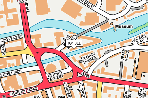 RG1 3ED map - OS OpenMap – Local (Ordnance Survey)