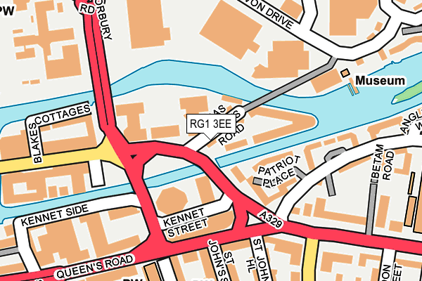 RG1 3EE map - OS OpenMap – Local (Ordnance Survey)