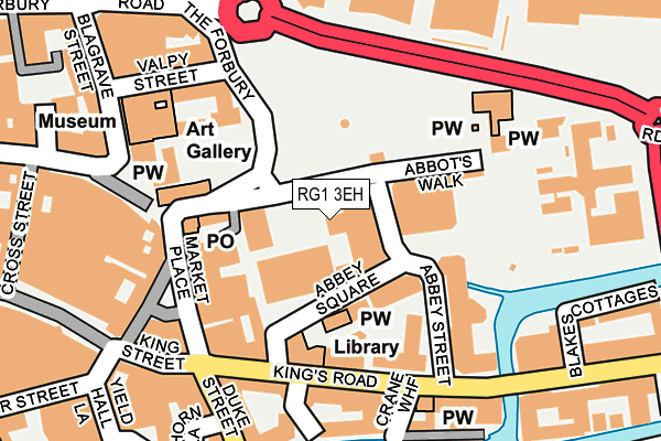 RG1 3EH map - OS OpenMap – Local (Ordnance Survey)