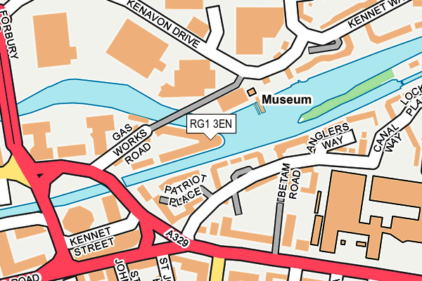 RG1 3EN map - OS OpenMap – Local (Ordnance Survey)