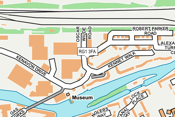 RG1 3FA map - OS OpenMap – Local (Ordnance Survey)