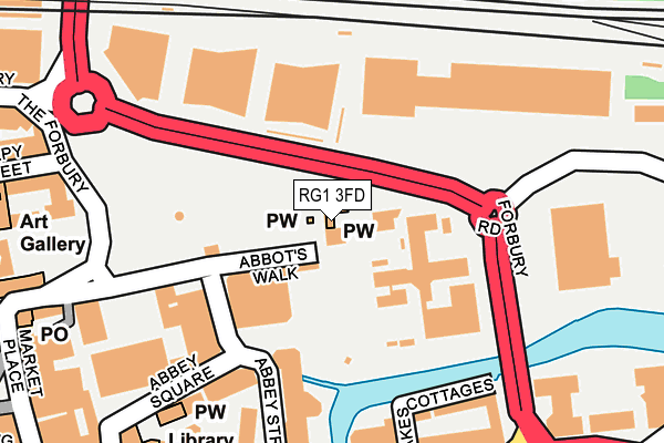 RG1 3FD map - OS OpenMap – Local (Ordnance Survey)
