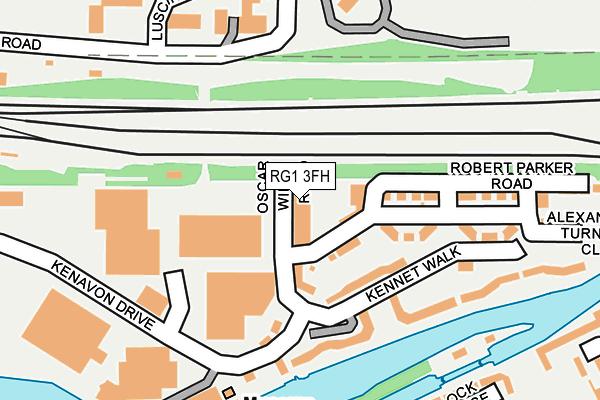 RG1 3FH map - OS OpenMap – Local (Ordnance Survey)