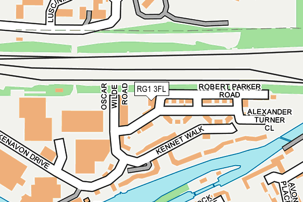 RG1 3FL map - OS OpenMap – Local (Ordnance Survey)