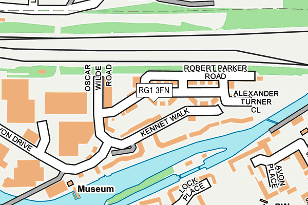RG1 3FN map - OS OpenMap – Local (Ordnance Survey)