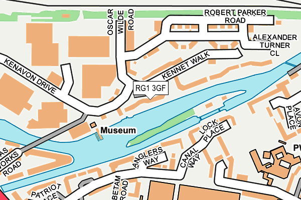 RG1 3GF map - OS OpenMap – Local (Ordnance Survey)