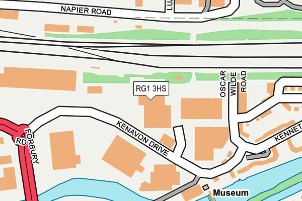 RG1 3HS map - OS OpenMap – Local (Ordnance Survey)