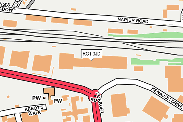 RG1 3JD map - OS OpenMap – Local (Ordnance Survey)