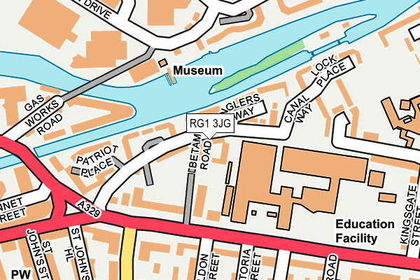 RG1 3JG map - OS OpenMap – Local (Ordnance Survey)